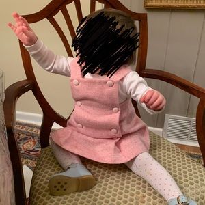 Oscar de la Renta pink tweed dress 12m